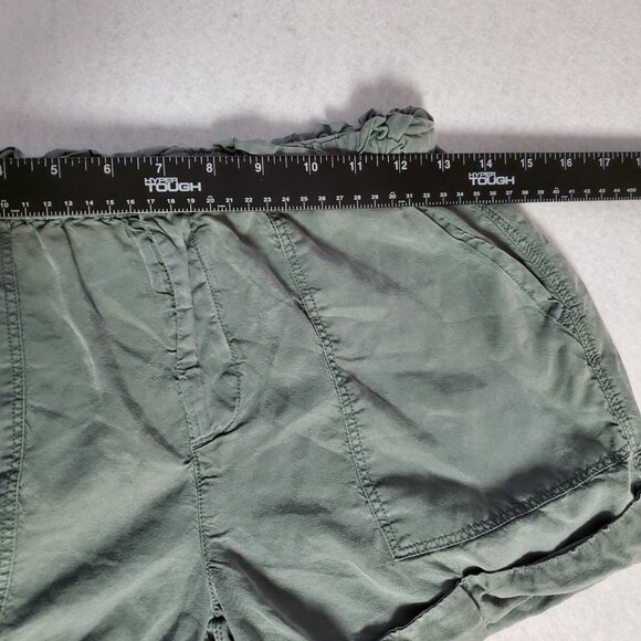 AERIE Women's S Elastic Pull On Shorts Pockets Casual Lightweight Olive Green - Picture 4 of 13